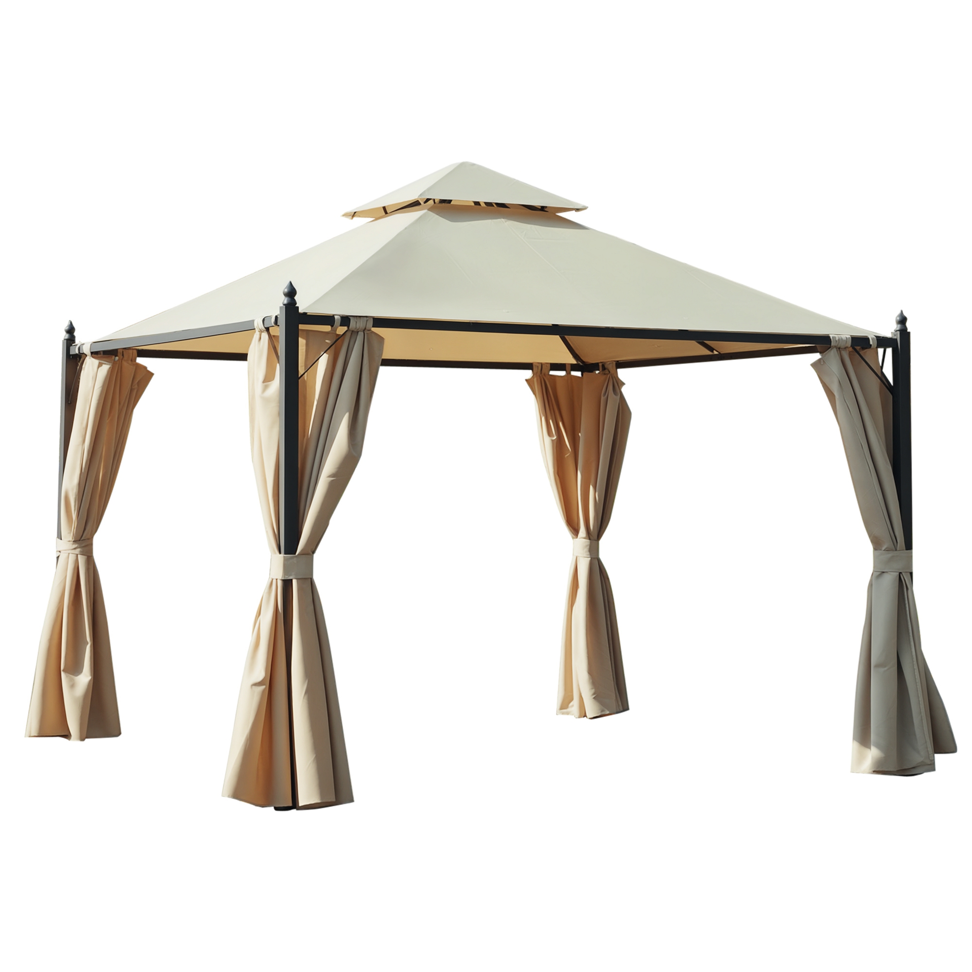 Immagine prodotto - Gazebo da giardino con doppio tetto beige