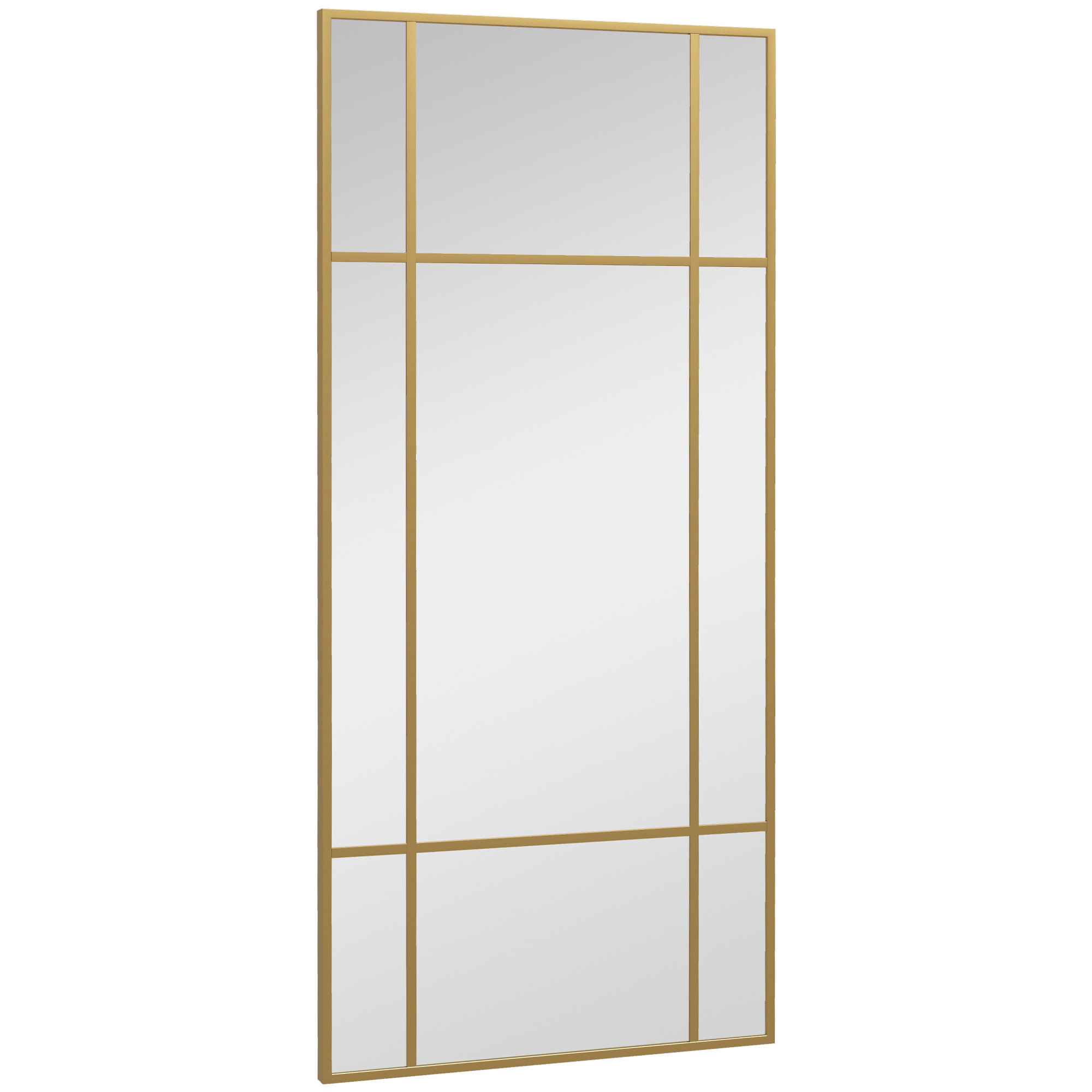 Dettaglio specchio da parete stile finestra oro