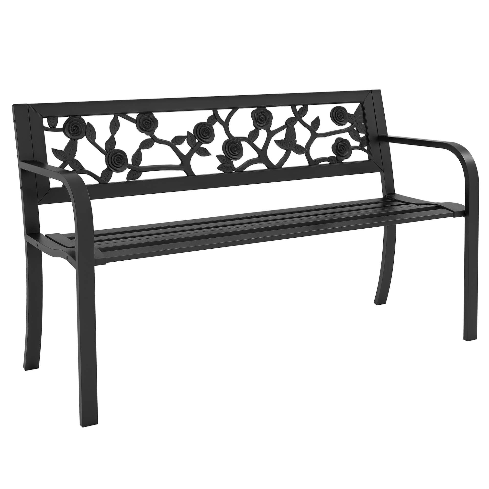 Immagine prodotto - Panchina da giardino in acciaio nero