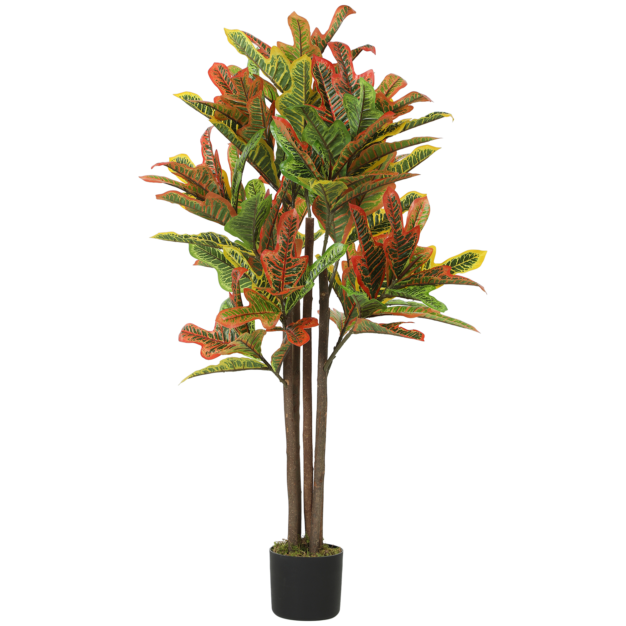 Pianta artificiale di Croton multicolore 120 cm