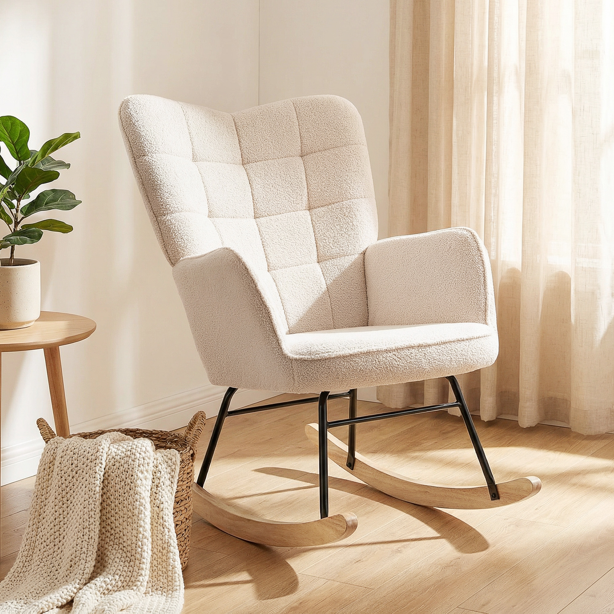 Immagine prodotto - Poltrona a dondolo beige