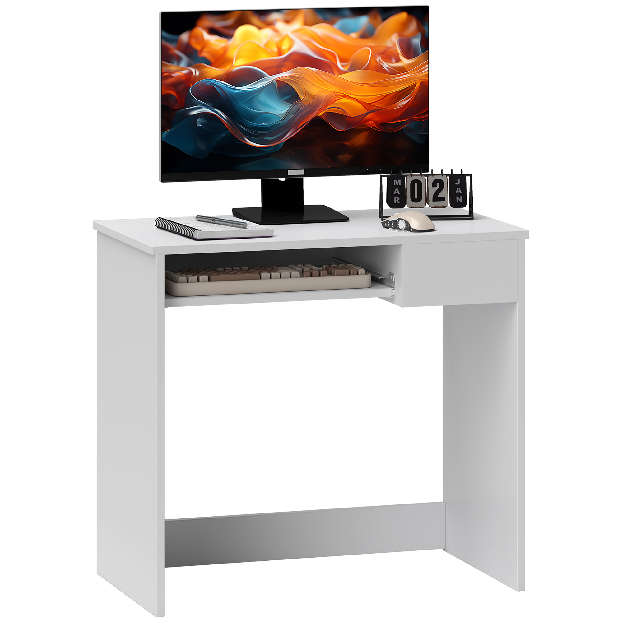 Scrivania per computer bianca 80x45x75 cm