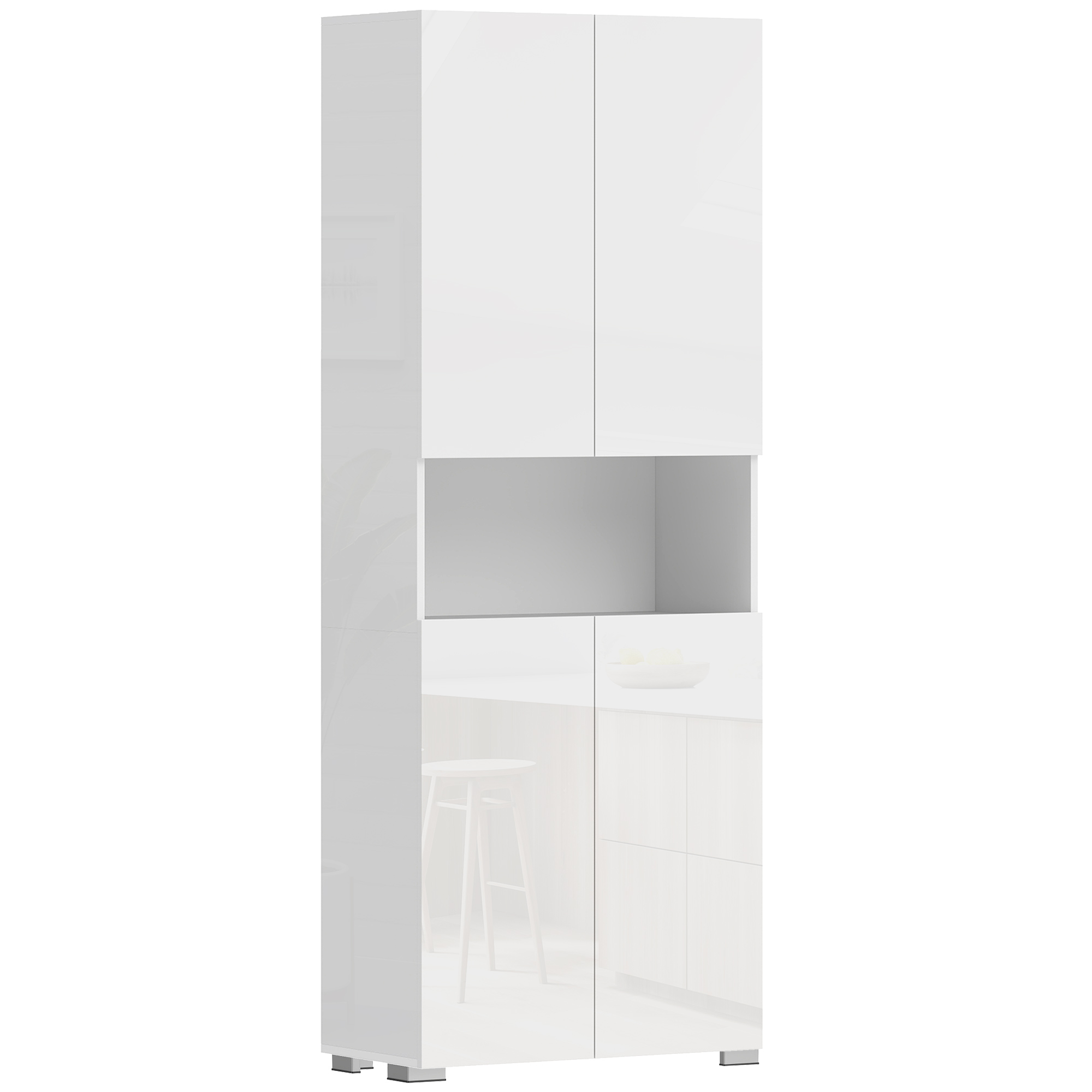 Dettaglio prodotto - Credenza cucina con vani e ante soft-close