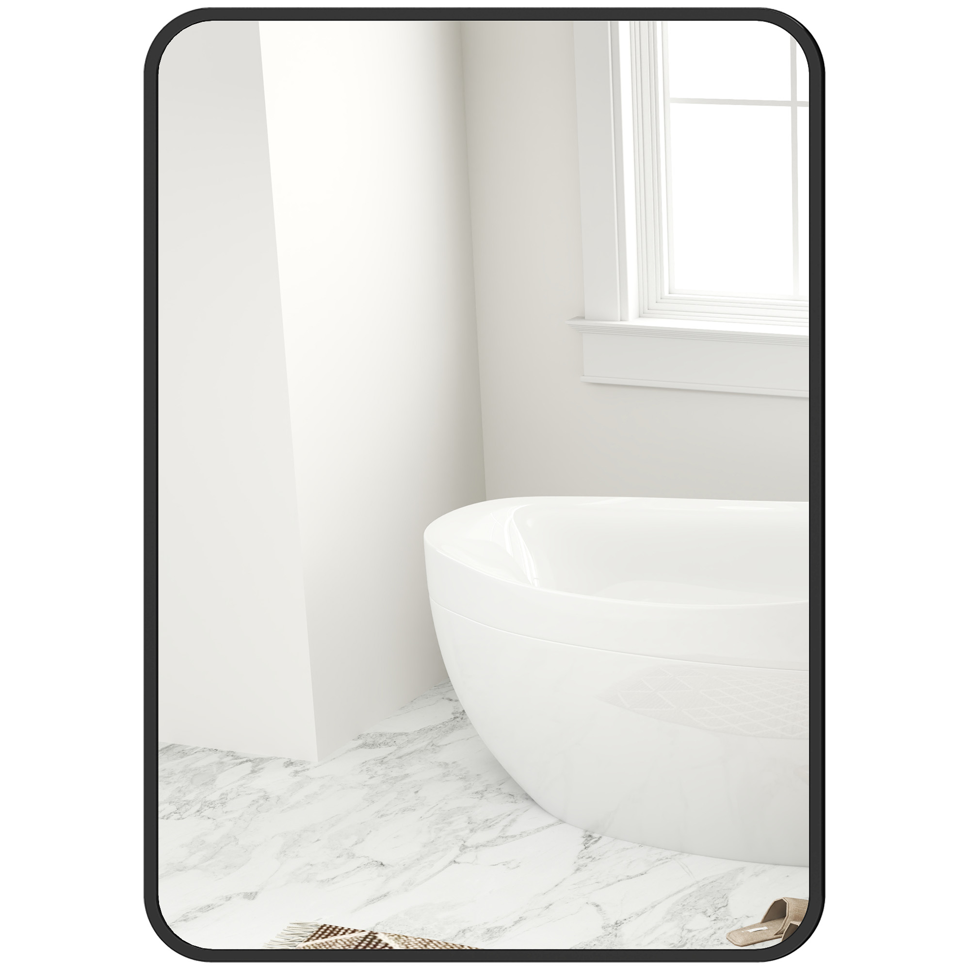 Specchio bagno con cornice in metallo - Dettaglio