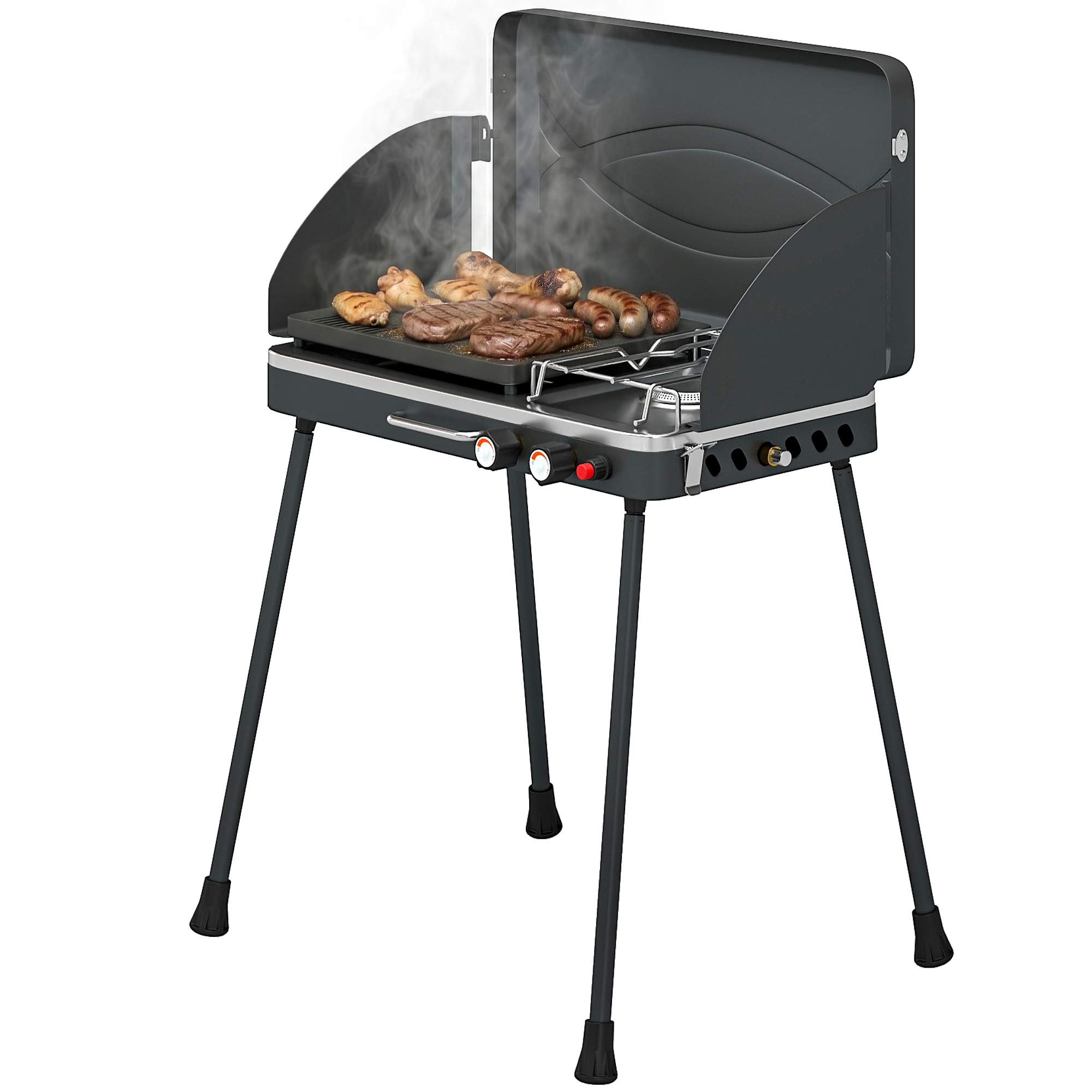 Immagine prodotto - Dettaglio piastra e bruciatore barbecue