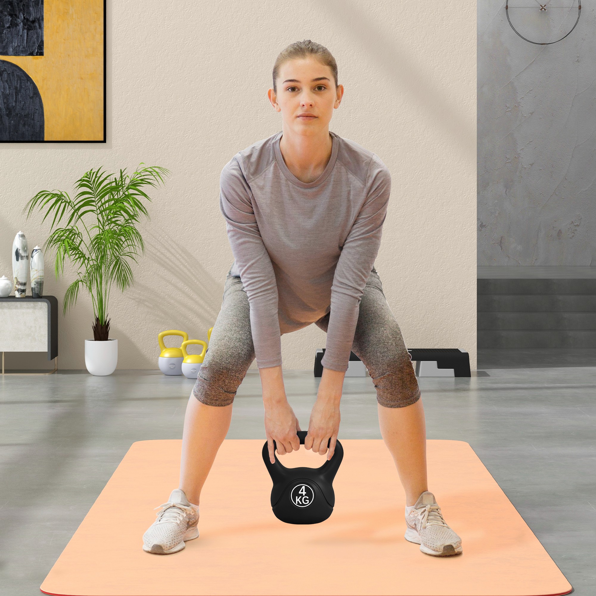 Vista laterale e proporzioni - Kettlebell 4kg