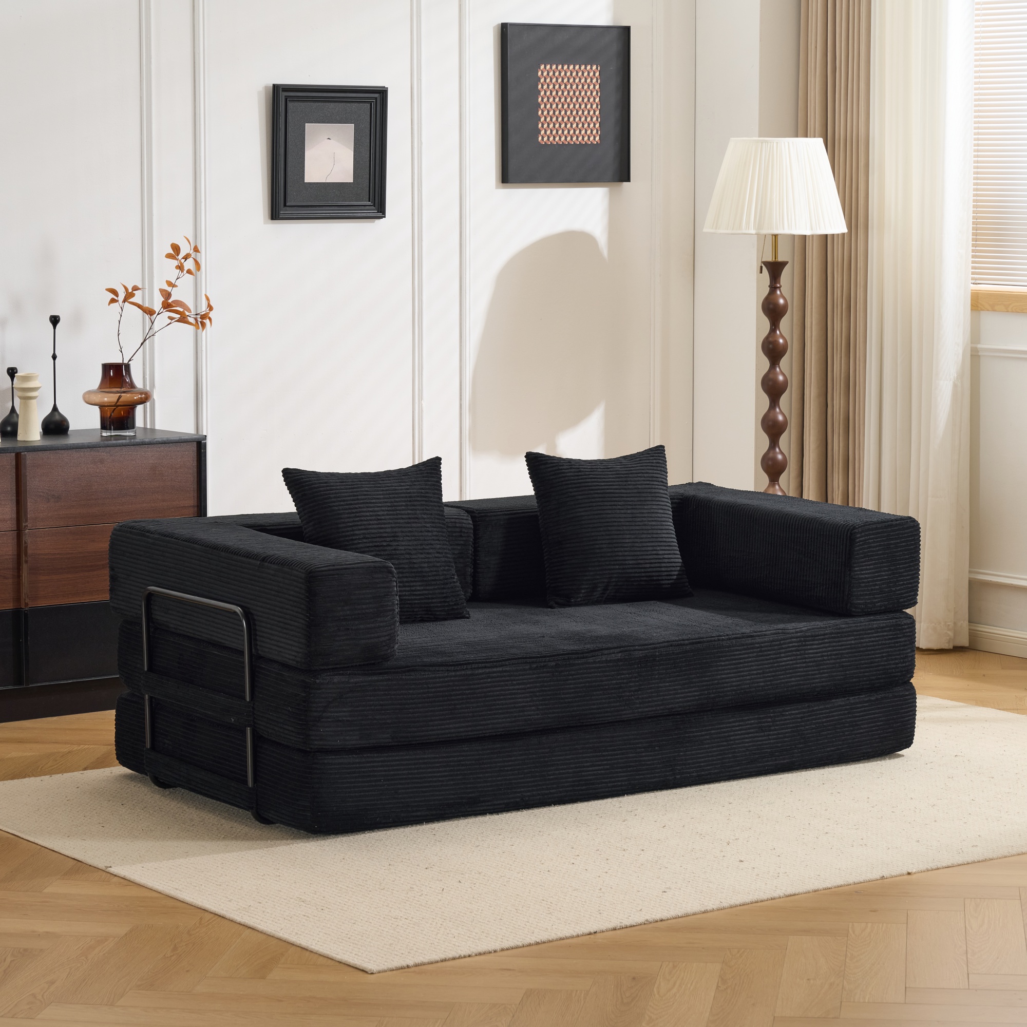 Immagine prodotto - Divano da terra futon nero
