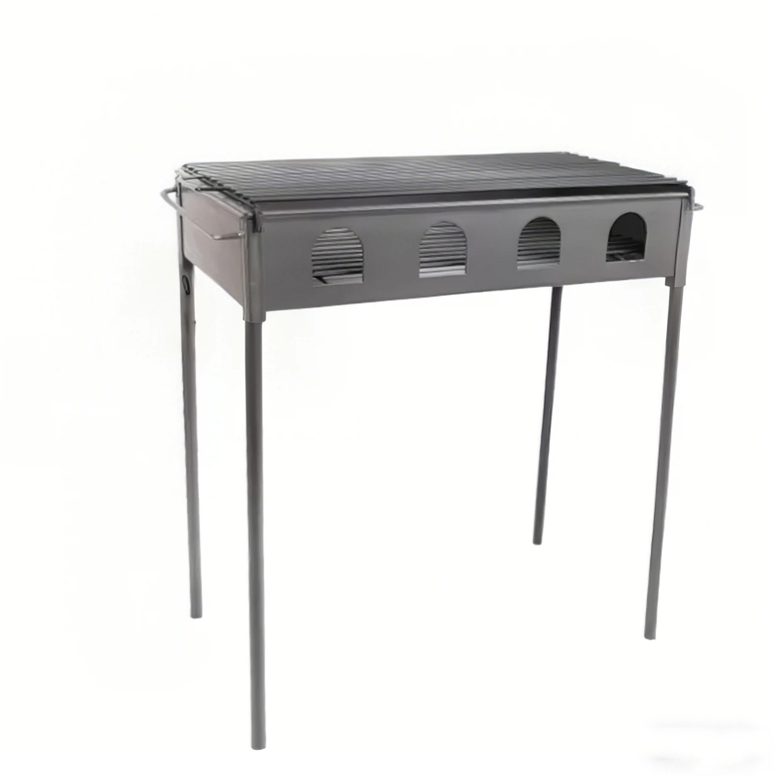 Dettaglio barbecue portatile per campeggio