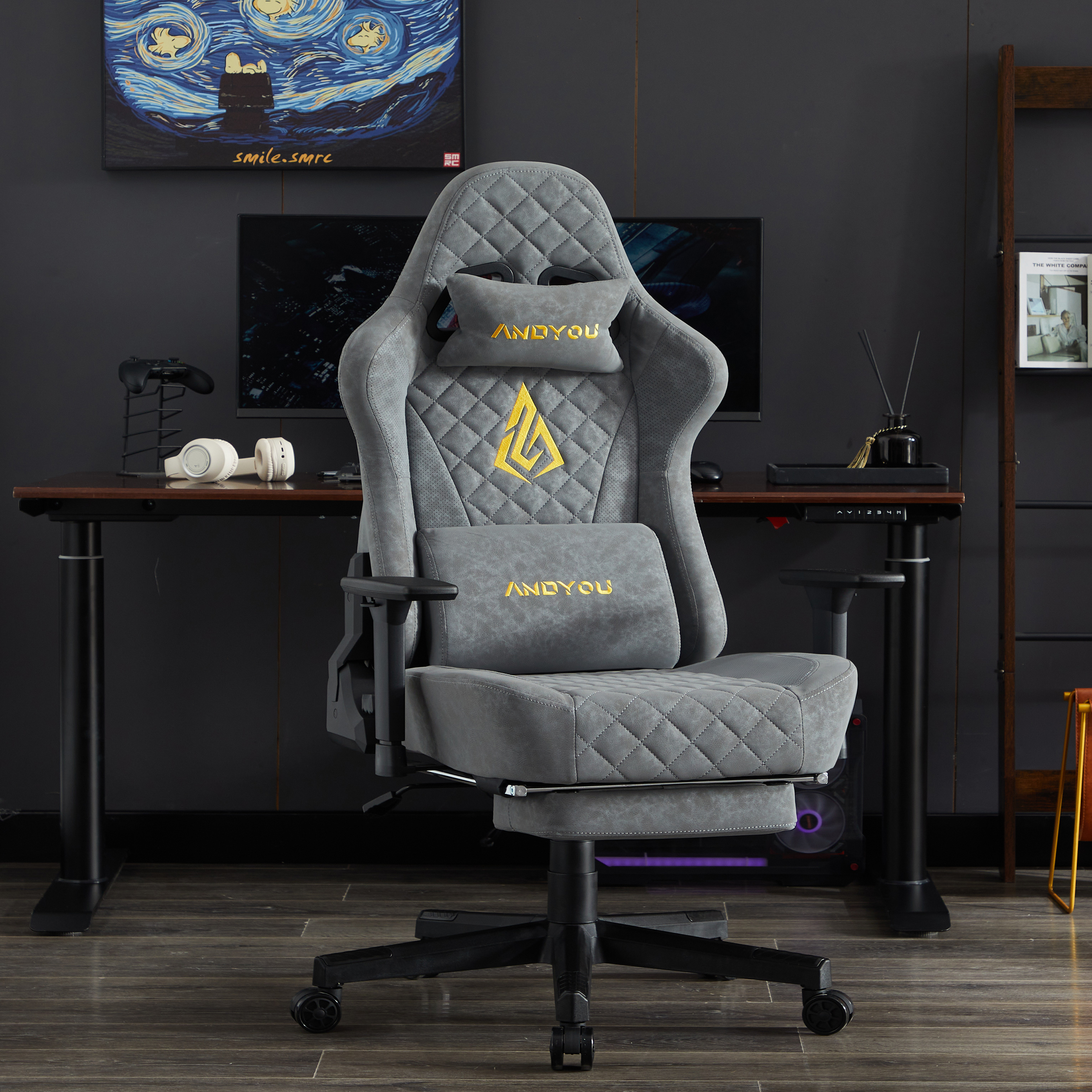 Immagine prodotto - Sedia da gaming ANDYOU grigio
