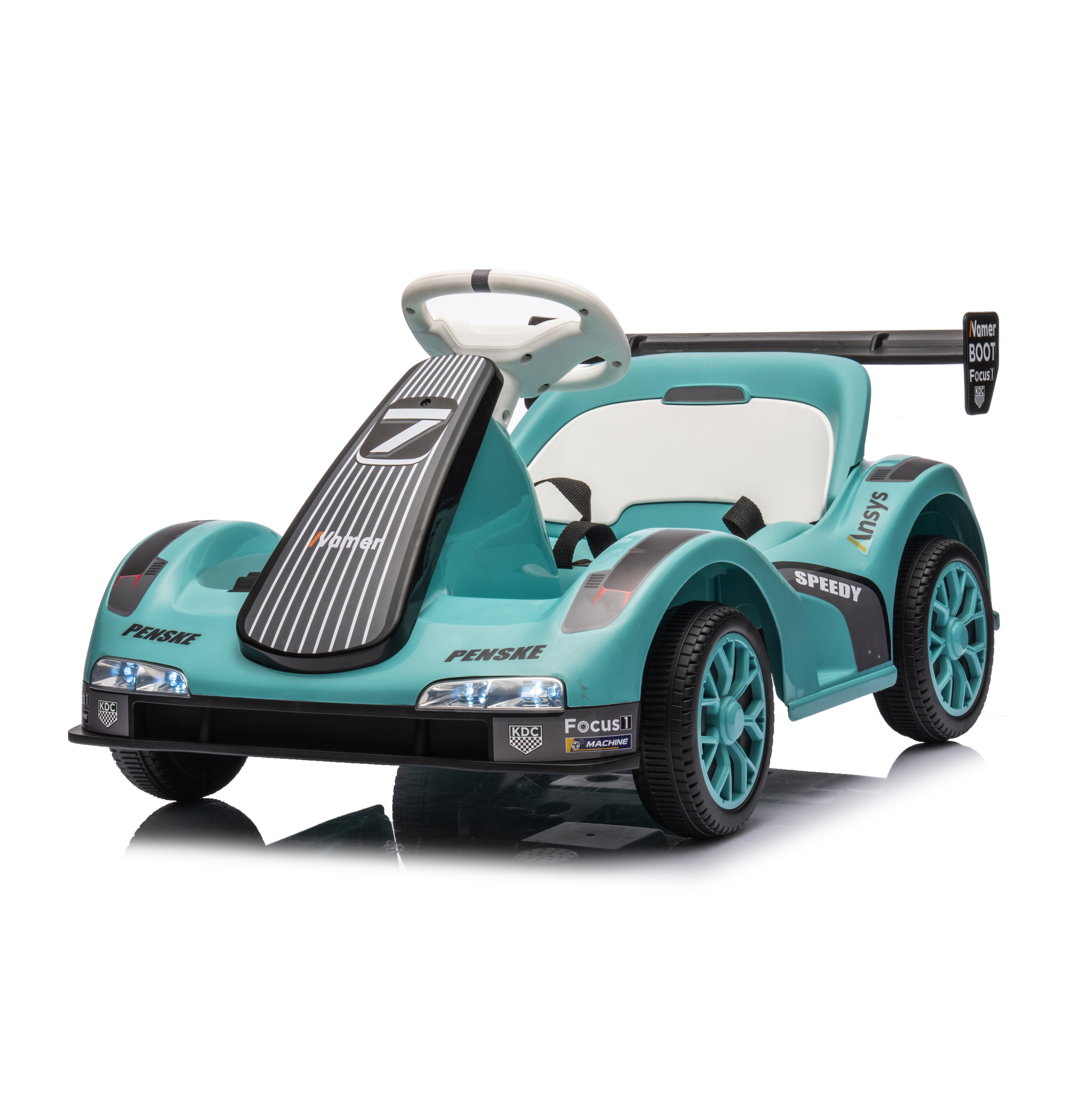Go kart elettrico per bambini 12V verde vista principale