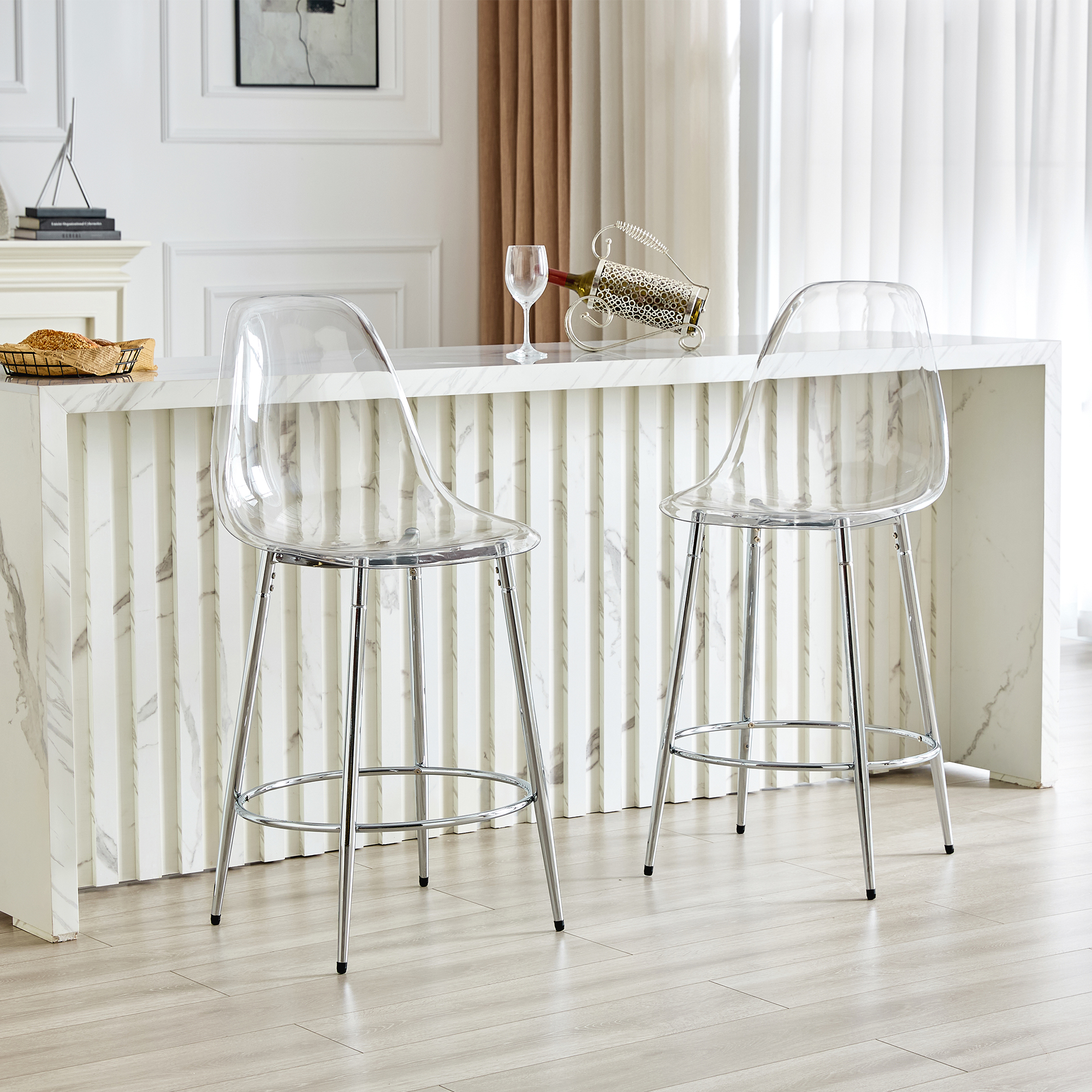 Immagine prodotto - Set sgabelli bar trasparenti